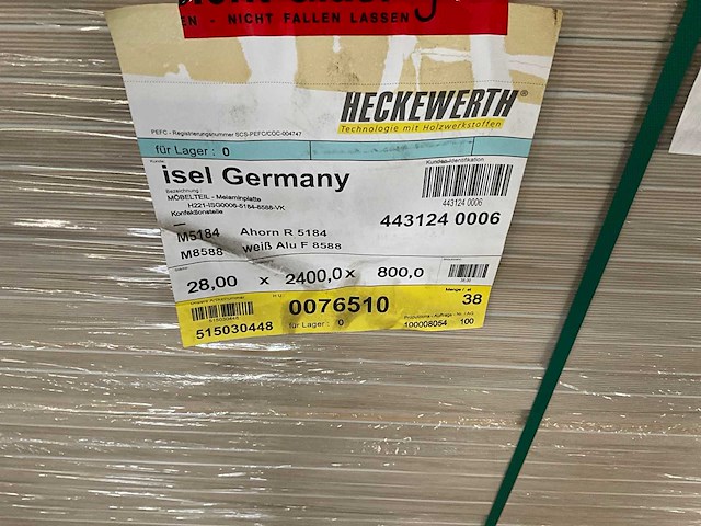 Heckewerth dp 28 melaminehars plaat (38x) - afbeelding 6 van  6