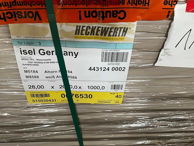 Heckewerth dp 28 melaminehars plaat (40x) - afbeelding 6 van  6