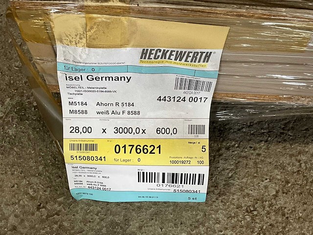 Heckewerth dp 28 melaminehars plaat (5x) - afbeelding 6 van  6