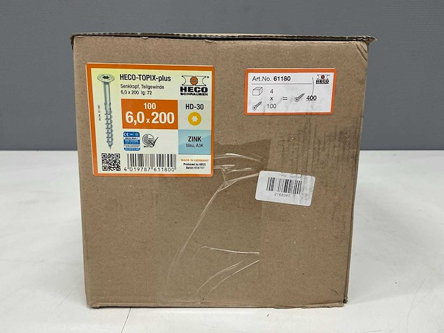Heco - topix plus - verzonken houtschroef - torx - 6x200 mm (400x) - afbeelding 8 van  9