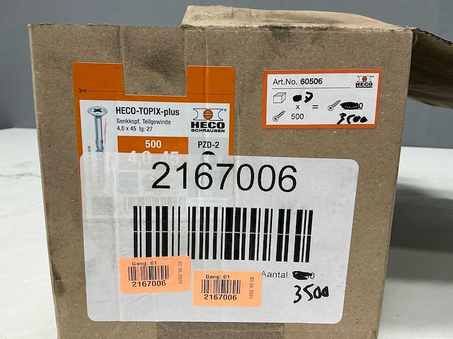 Heco - topix plus - verzonken houtschroef 4x45 mm (3500x) - afbeelding 5 van  6