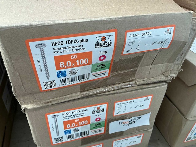 Heco topix plus schroeven (12x) - afbeelding 3 van  3