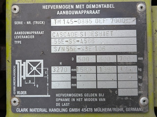 Heftruck clarck, tm16 - afbeelding 7 van  20