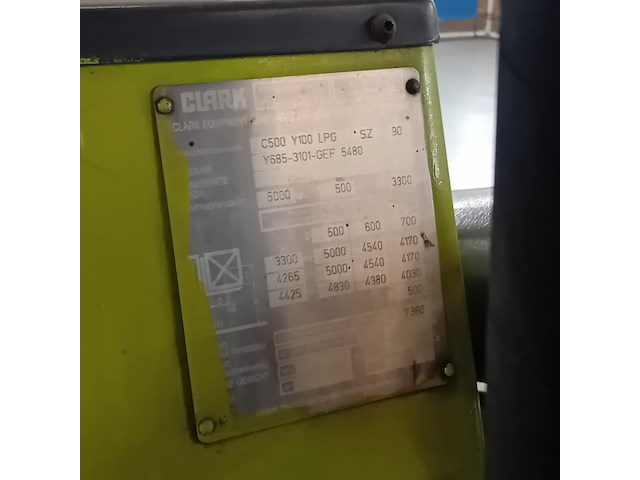 Heftruck, clark, c500 y100 lpg, 1990 - afbeelding 19 van  21