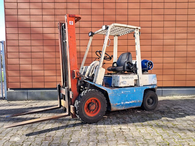 Heftruck, datsun, fg25, beige / blauw, 1996 - afbeelding 1 van  22