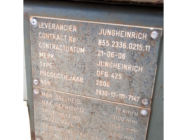 Heftruck, jungheinrich, dfg 425, 2006 - afbeelding 17 van  32