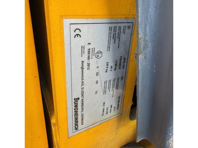 Heftruck, jungheinrich, efg 316, geel, 2013 - afbeelding 28 van  36