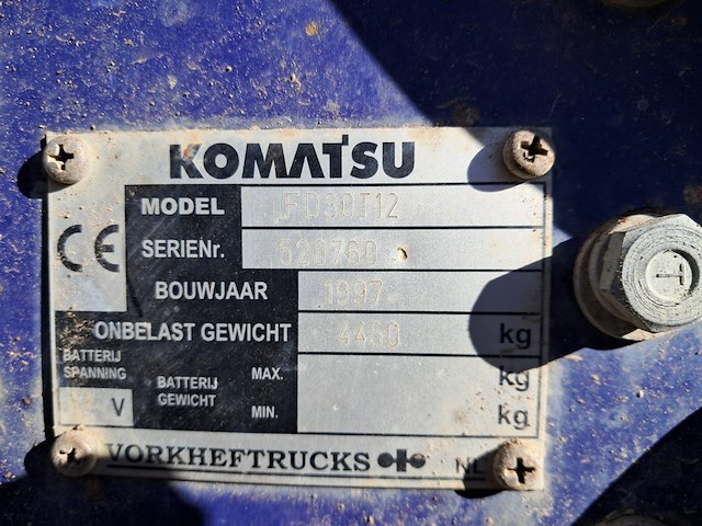 Heftruck, komatsu, fd30t12, geel / bauw, 1997 - afbeelding 18 van  25
