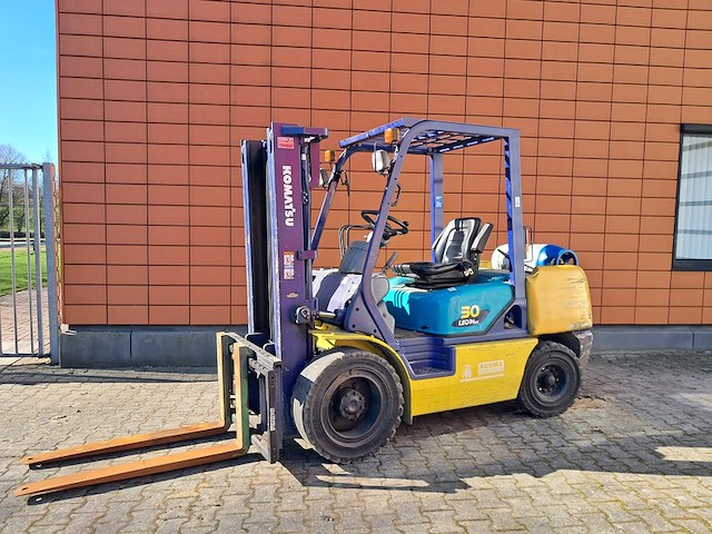 Heftruck, komatsu, fg30ht-12, geel / blauw, 2001 - afbeelding 1 van  24