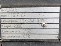 Heftruck linde, e15, bouwjaar 2000 - afbeelding 4 van  19