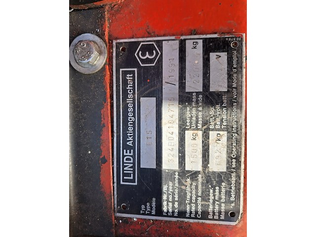 Heftruck, linde, e15, rood - afbeelding 4 van  19