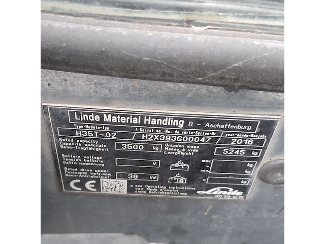 Heftruck, linde, h35t-02 evo | 3500 kg, 2016 - afbeelding 41 van  46