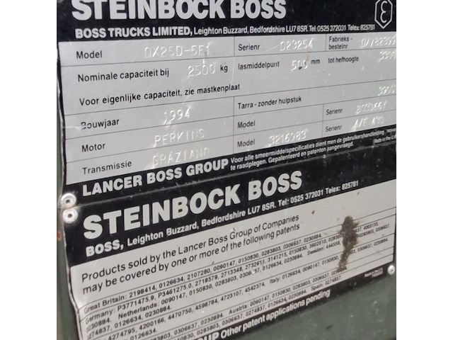 Heftruck, steinbock-boss, qx-25d-5e1, 1994 - afbeelding 20 van  28