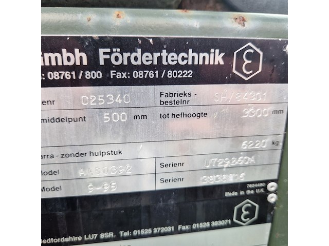 Heftruck, steinbock-boss, sh40-d, 1995 - afbeelding 6 van  71