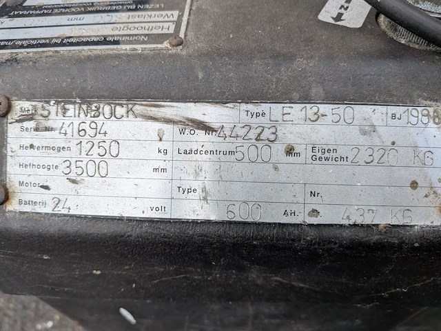 Heftruck steinkel, le13-50, bouwjaar 1988 - afbeelding 6 van  22