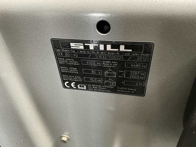 Heftruck, still, rx60-40, grijs/oranje, 2012, elektrisch - afbeelding 13 van  15