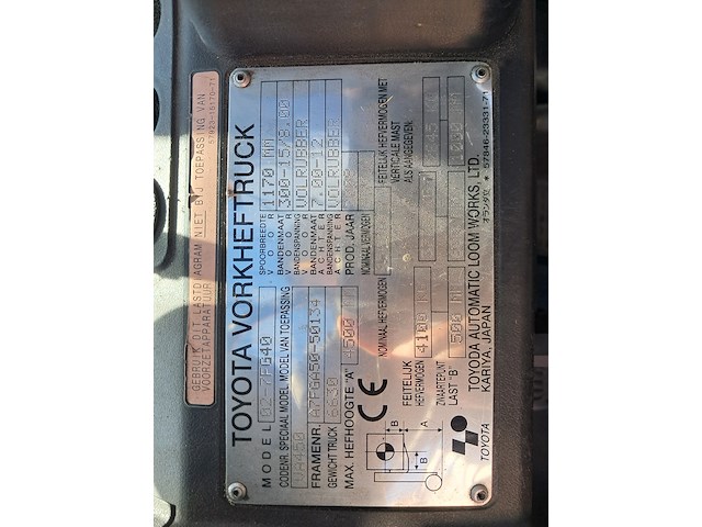 Heftruck, toyota, 02-7fg40, rood, 2008 - afbeelding 4 van  17