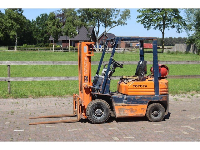 Heftruck toyota 5fg18 lpg 1750kg 3.5m 1987 - afbeelding 1 van  1