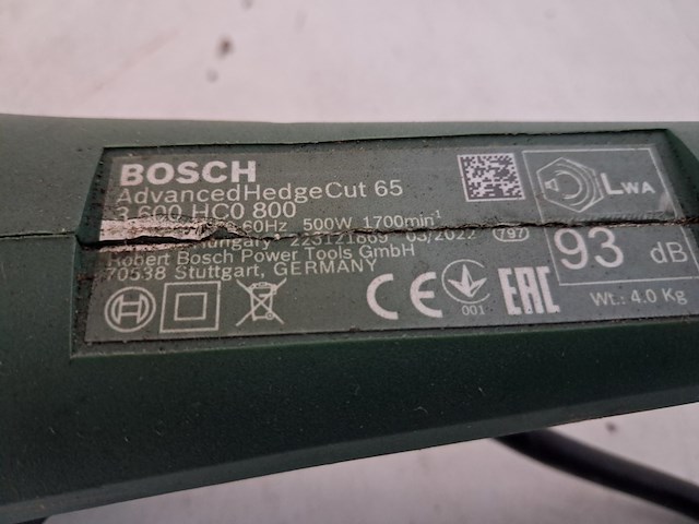 Heggenschaar - 65cm - 230v bosch, advancedhedgecut 65, bouwjaar 2022 - afbeelding 4 van  4