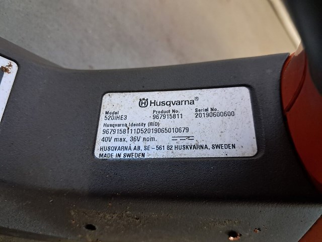 Heggenschaar (stok), husqvarna, 520ihe3 - afbeelding 7 van  10