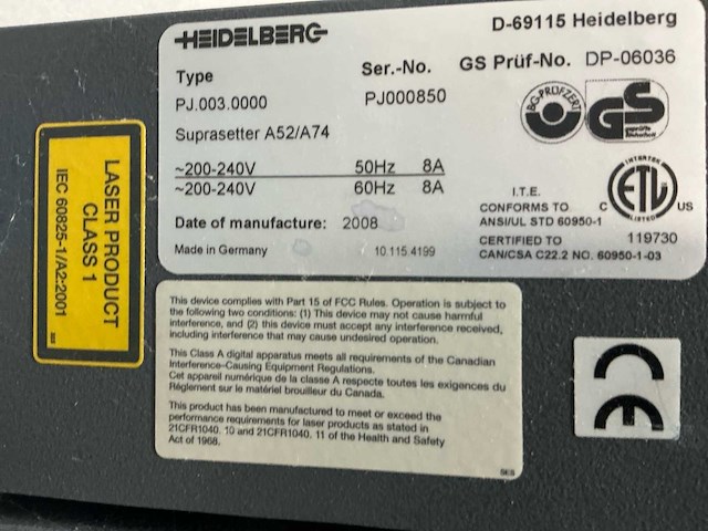 Heidelberg - suprasetter - pj.003.0000 - plaatbelichter - afbeelding 23 van  25