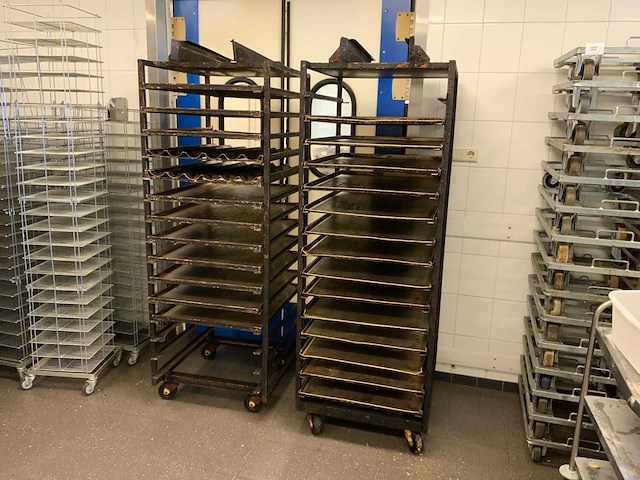 Hein 15-delige rvs bakkerijoven wagen (2x) - afbeelding 2 van  6
