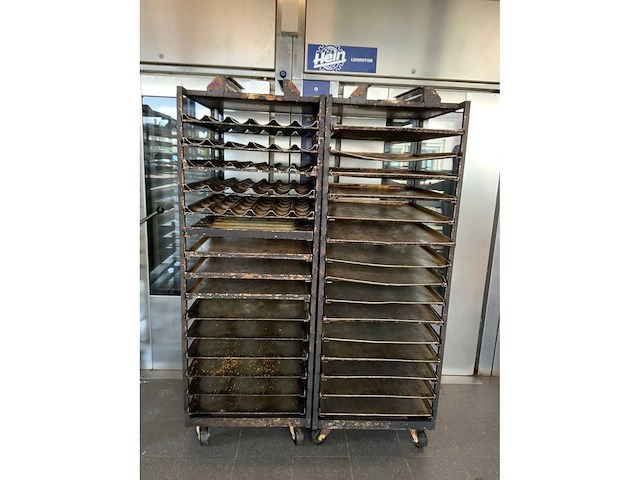 Hein 15-delige rvs bakkerijoven wagen (2x) - afbeelding 2 van  4