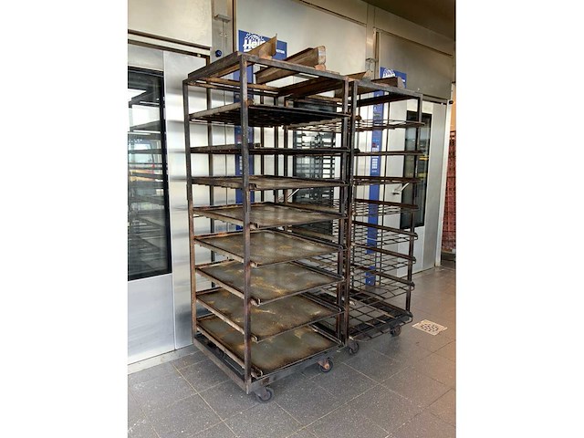 Hein 15-delige rvs bakkerijoven wagen (2x) - afbeelding 2 van  5