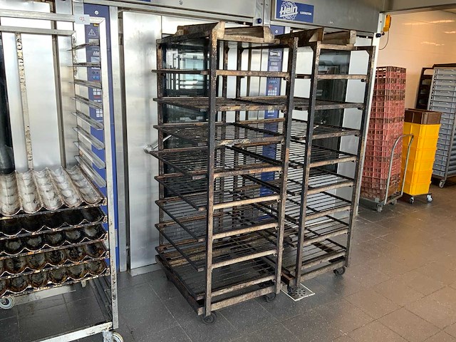 Hein 8-delige rvs bakkerijoven wagen (2x) - afbeelding 1 van  9