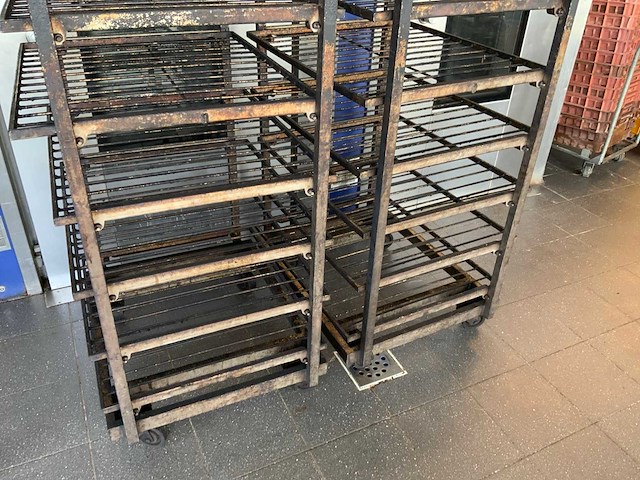 Hein 8-delige rvs bakkerijoven wagen (2x) - afbeelding 4 van  9