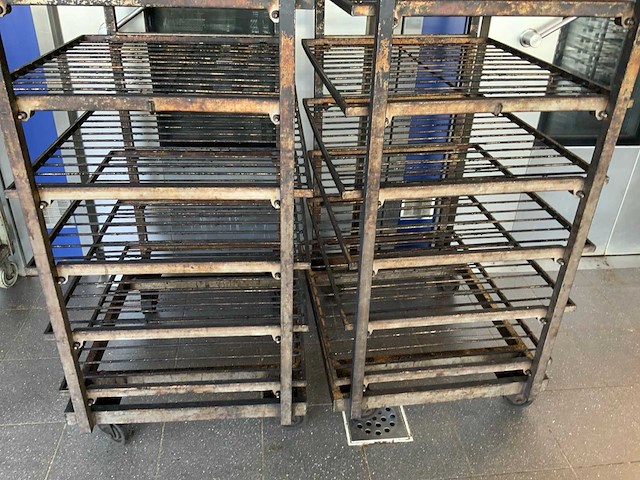 Hein 8-delige rvs bakkerijoven wagen (2x) - afbeelding 7 van  9