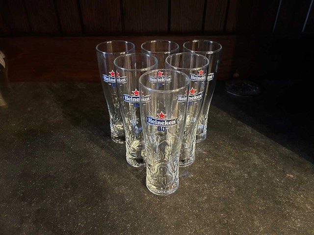 Heineken 0.0 - vaasje - bierglas 0,25l (6x) - afbeelding 1 van  3