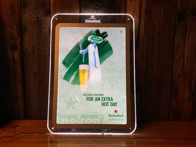 Heineken extra cold | horeca-/reclamebord - afbeelding 1 van  4