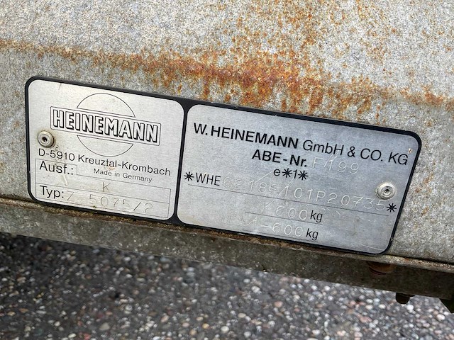 Heinemann z 5075-2 aanhangwagen - afbeelding 2 van  11
