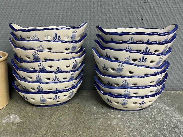 Heinen delfts blauw - partij decoratie - afbeelding 15 van  28