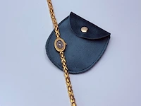 Helbros goldplated dameshorloge met diamant - afbeelding 5 van  7