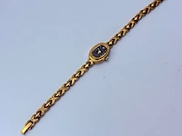 Helbros goldplated dameshorloge met diamant - afbeelding 6 van  7