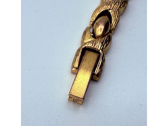 Helbros goldplated dameshorloge met diamant - afbeelding 7 van  7