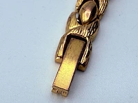 Helbros goldplated dameshorloge met diamant - afbeelding 7 van  7