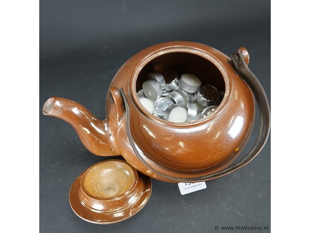 Hele grote aardewerk ketel - afbeelding 4 van  5