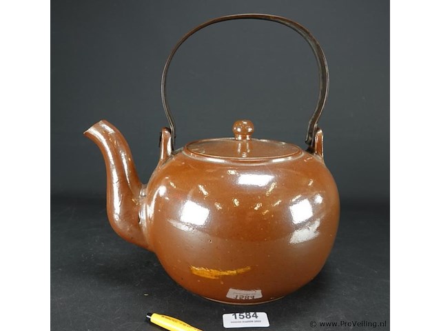 Hele grote aardewerk ketel - afbeelding 2 van  5