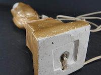 Hele lelijke gipsen lampvoet met mais - afbeelding 5 van  5