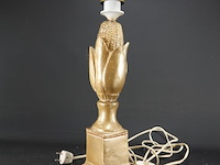 Hele lelijke gipsen lampvoet met mais - afbeelding 2 van  5