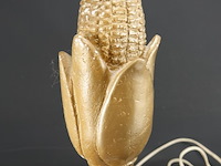 Hele lelijke gipsen lampvoet met mais - afbeelding 3 van  5