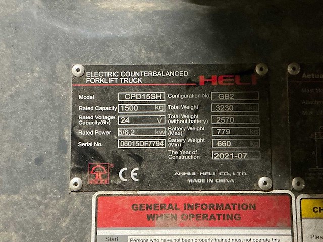 Heli - - vorkheftruck - afbeelding 3 van  14