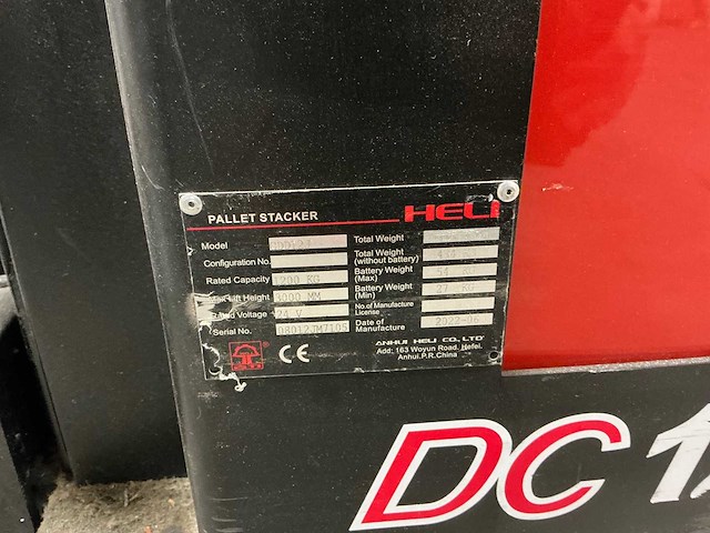 Heli - dc 15 - elektrische hoogstapelaar - afbeelding 8 van  8
