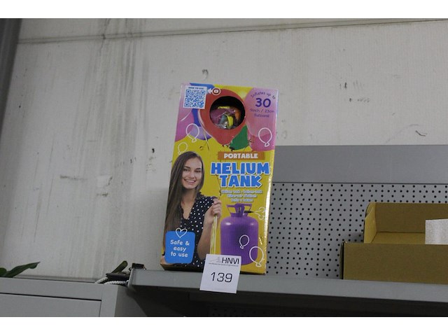 Heliumtank met ballonnen - afbeelding 1 van  2