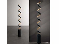 Helix design led hanglamp zwart/goud - afbeelding 6 van  6