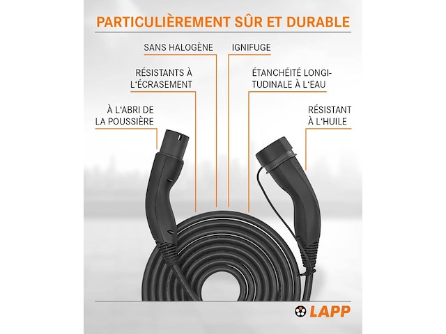 Helix laadkabel elektrische auto type 2 22 kw 32 a / 400 v - afbeelding 2 van  5