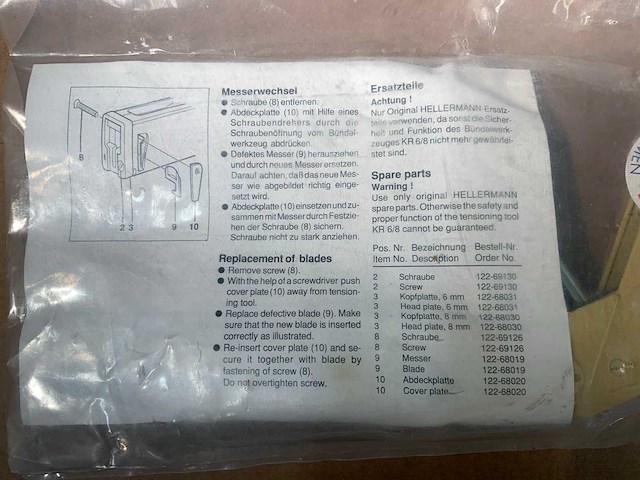 Hellermanntyton kr6/8 tyraps/ kabelbinder tang - afbeelding 5 van  5